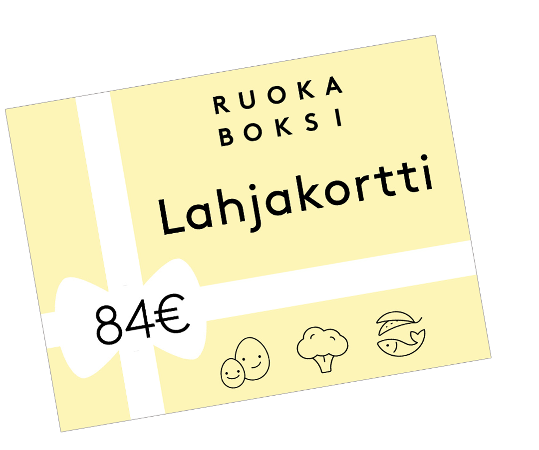 Ruokaboksi - Lahjakortti 84€